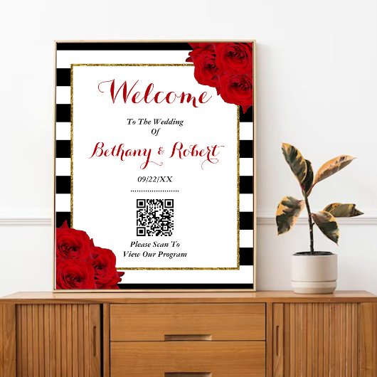 De Chic Modern Luxe Trouwcollectie - Rode Rozen Poster