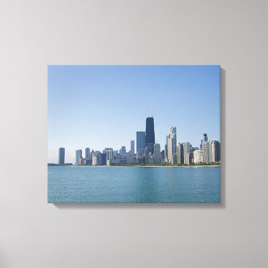 De Chicago Skyline Canvas Afdruk (Voorkant)