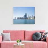 De Chicago Skyline Canvas Afdruk (Insitu (Woonkamer))