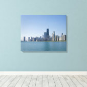 De Chicago Skyline Canvas Afdruk (Insitu (Houten vloer))