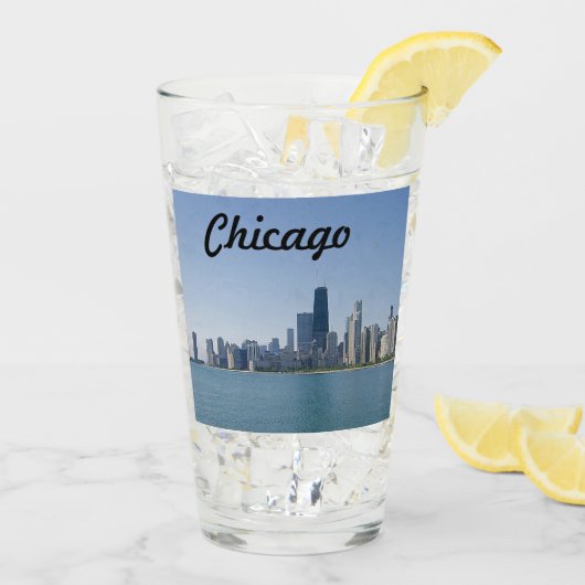 De Chicago Skyline Glas (Achterkant ijs)