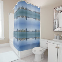 De Chicago skyline met gespiegeld patroon
