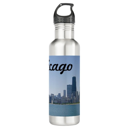 De Chicago Skyline Waterfles (Voorkant)