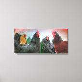 De Chicken Dames 26x12 Stretched Canvas (Voorkant)