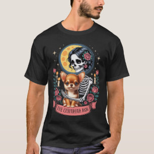 De Chihuahua Mam Halloween Hond Eigenaar Skelet Wo T-shirt