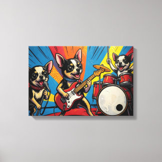 DE CHIHUAHUAS 5 CANVAS AFDRUK