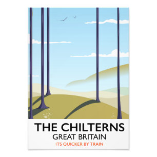 De Chilterns Groot-Brittannië reisposter Foto Afdruk