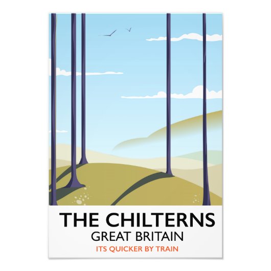 De Chilterns Groot-Brittannië reisposter Foto Afdruk (Voorkant)