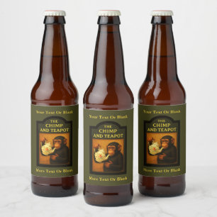 De chimp en theepot pub bier etiket