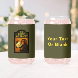 De chimp en theepot pub blikvorm glas