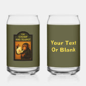 De chimp en theepot pub blikvorm glas (Voorkant)