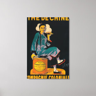 De Chine, koloniale onderneming Promotional Poste Canvas Afdruk