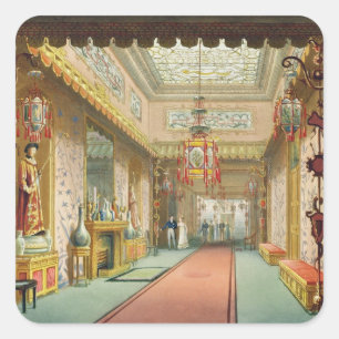De Chinese galerij, van 'Uitzichten van de Royal P Vierkante Sticker