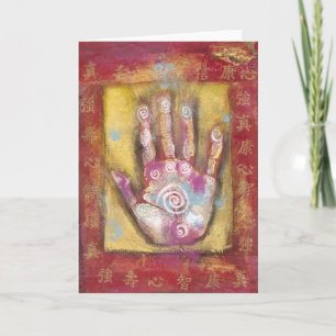 De Chinese Hand van de Energie Kaart