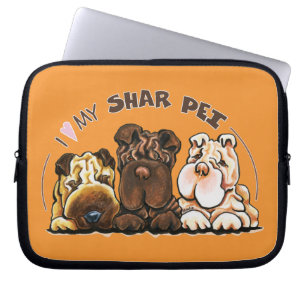 De Chinese Minnaar van Shar Pei Laptop Sleeve