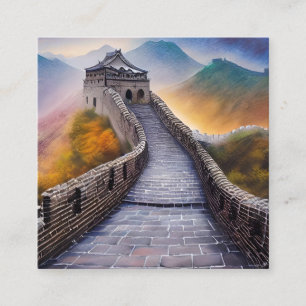 De Chinese Muur is een van de meest iconische Vierkante Visitekaartje