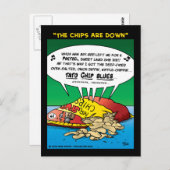 "De chips zijn omlaag" Briefkaart (Voorkant / Achterkant)