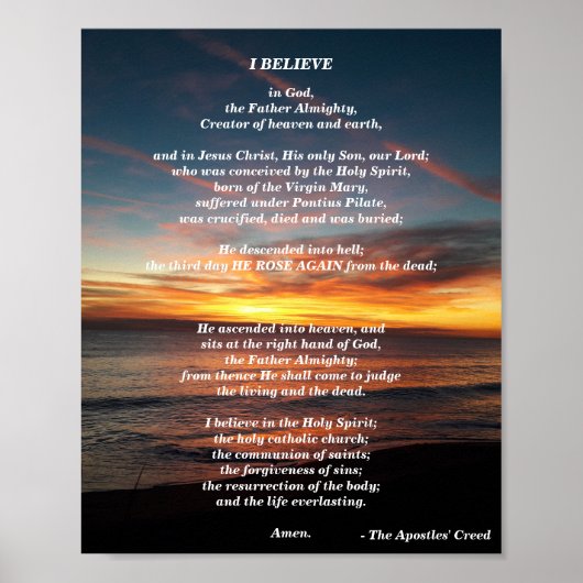 De Christelijke geloofsverklaring van de apostelen Poster (Voorkant)