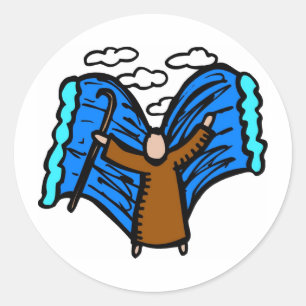 De Christelijke illustraties van het rode zee sche Ronde Sticker