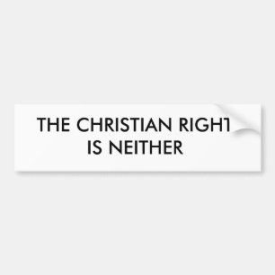 DE CHRISTELIJKE RIGHTIS BUMPERSTICKER