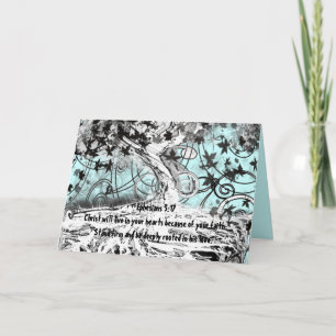 De christen dankt u kaardt bedankkaart