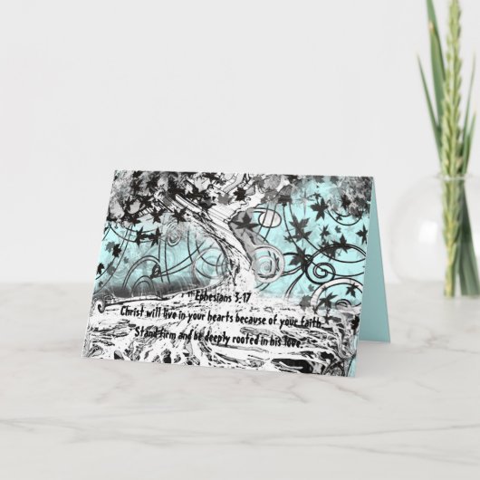 De christen dankt u kaardt bedankkaart (Voorkant)