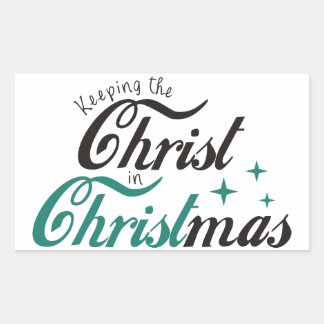 De Christus bewaren in Kerstmis Rechthoekige Sticker