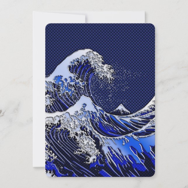 De chroomvezelstijlen van de Great Hokusai Wave (Voorkant)