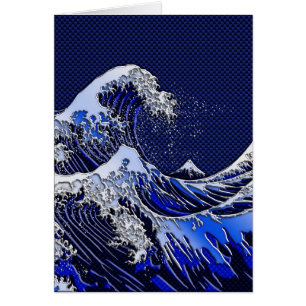 De chroomvezelstijlen van de Great Hokusai Wave
