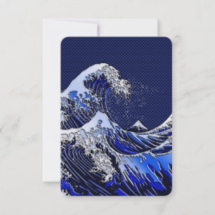 De chroomvezelstijlen van de Great Hokusai Wave