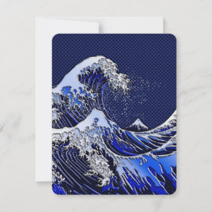 De chroomvezelstijlen van de Great Hokusai Wave