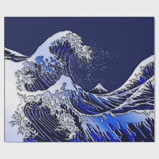 De chroomvezelstijlen van de Great Hokusai Wave Cadeaupapier (Vlak)