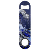 De chroomvezelstijlen van de Great Hokusai Wave Speed Flessenopener (Achterkant)