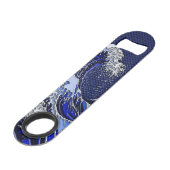 De chroomvezelstijlen van de Great Hokusai Wave Speed Flessenopener (Achterkant Gekanteld)