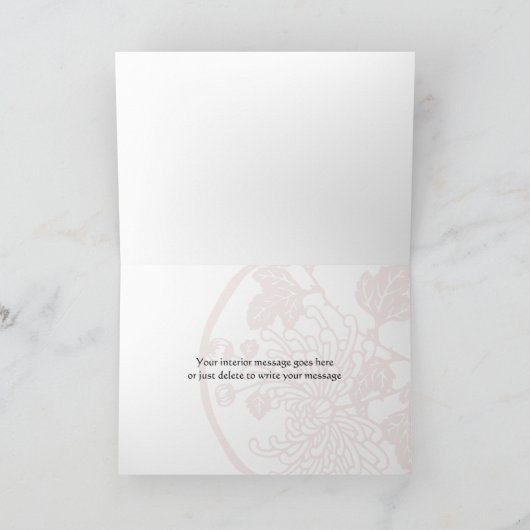 De chrysant dankt u kaardt bedankkaart (Binnen)