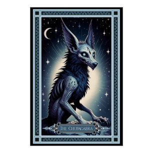 De Chupacabra Tarot Kaart Perfect Poster