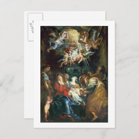 De circulaire, c.1605 (olie op canvas) briefkaart (Voorkant / Achterkant)