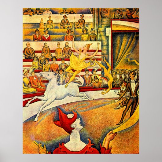De Circus van Georges Seurat,  Kunst Poster (Voorkant)