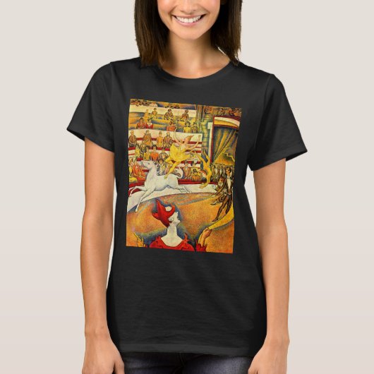 De Circus van Georges Seurat,  Kunst T-shirt (Voorkant)