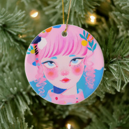 De circusclown keramisch ornament