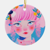 De circusclown keramisch ornament (Voorkant)