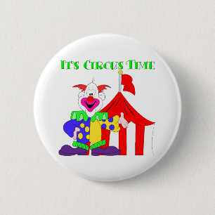 De circustijd ronde button 5,7 cm