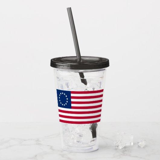 De cirkel van sterren, Amerikaanse vlag - Betsy Ro Acryl Drinkbeker (Voorkant ijs)