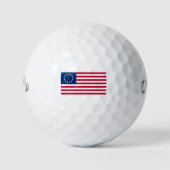 De cirkel van sterren, Amerikaanse vlag - Betsy Ro Golfballen (Voorkant)