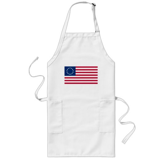 De cirkel van sterren, Amerikaanse vlag - Betsy Ro Lang Schort (Voorkant)