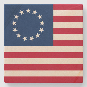 De Cirkel van sterren, Amerikaanse vlag door Betsy Stenen Onderzetter