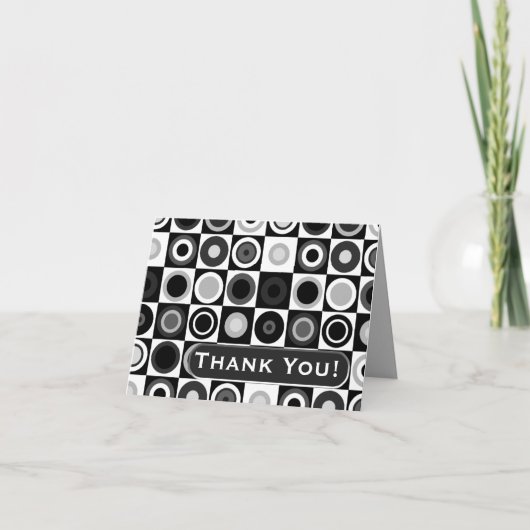 De cirkels en de Vierkanten danken u nota nemen Bedankkaart (Voorkant)