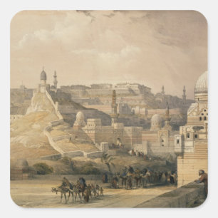 De Citadel Cairo uit "Egypte en Nubia" Vierkante Sticker