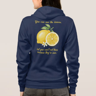 De citroen, helder geel fruit, zuur en fris hoodie