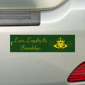 De Claddagh (Goud) Bumpersticker (Op auto)